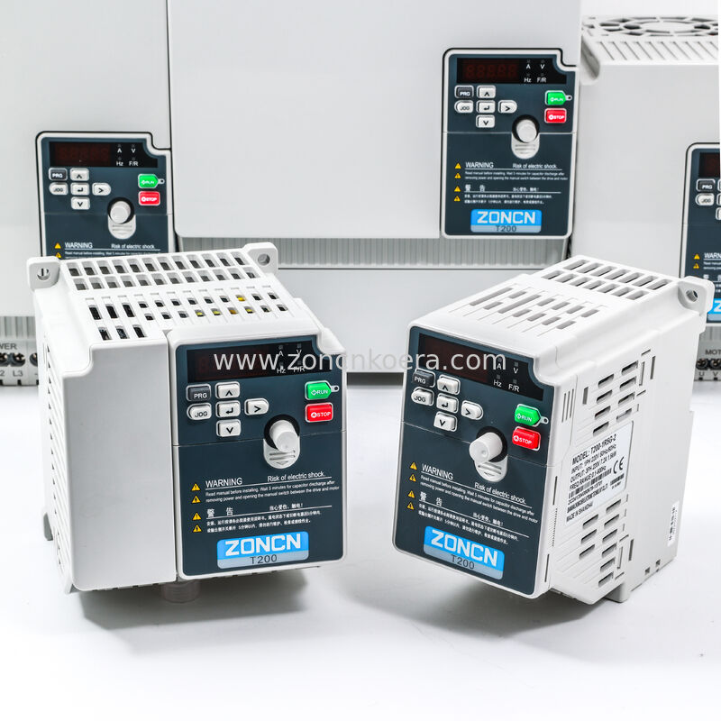 ZONCN T200 VFD Inverter 0.4kw-160kw with Built-in EMC Filter and RS485/EtherCAT/Profibus/Profinet/Canopen Communication