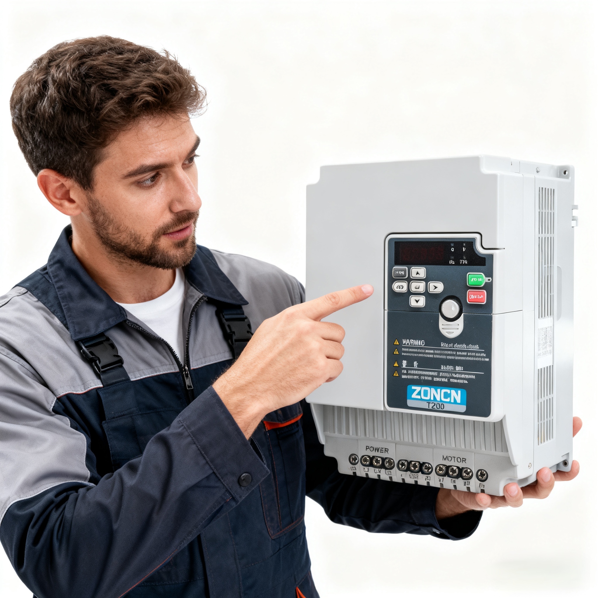 ZONCN T200 Variable Frequency Drive VFD Inverter with 0.4kW-160kW Power Range Multi-Control Modes and Built-in EMC Filter