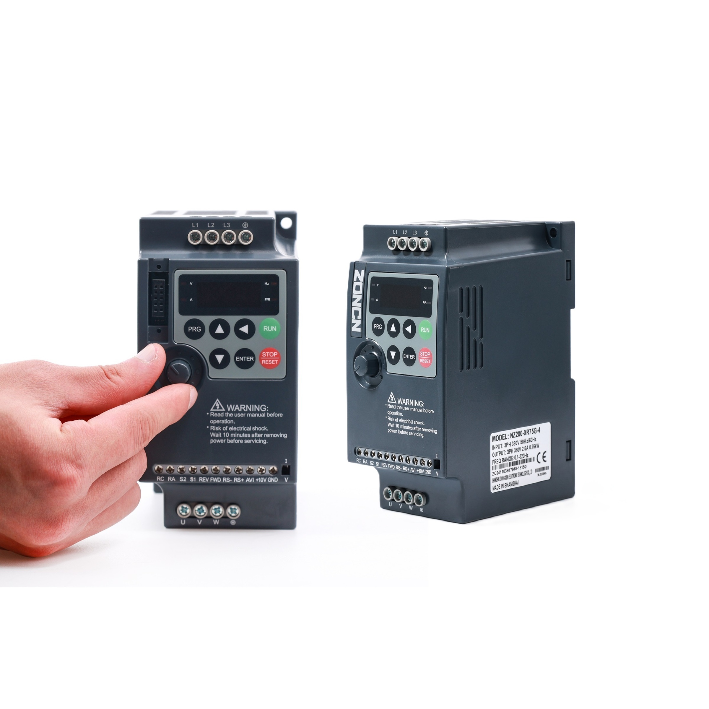 Three Phase 380v 0.75kw Variable Frequency Drive VFD Inverter 1hp From Chinese Factory